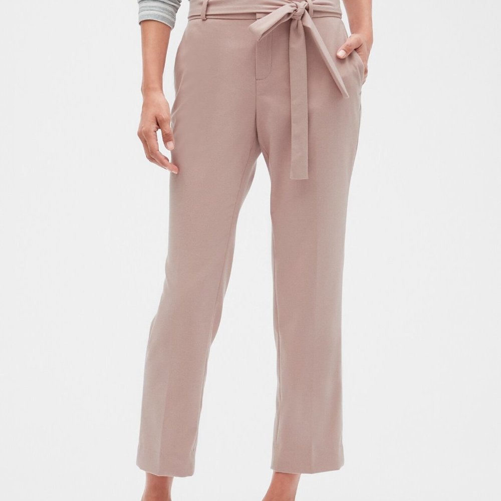 Banana Republic Avery fit tie belt cropped pant
